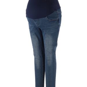 Maternity Dark Blue Stretch Denim Jeans